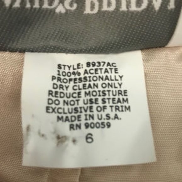 David’s Bridal Brocade Halter Dress Size 6 - Picture 6 of 7